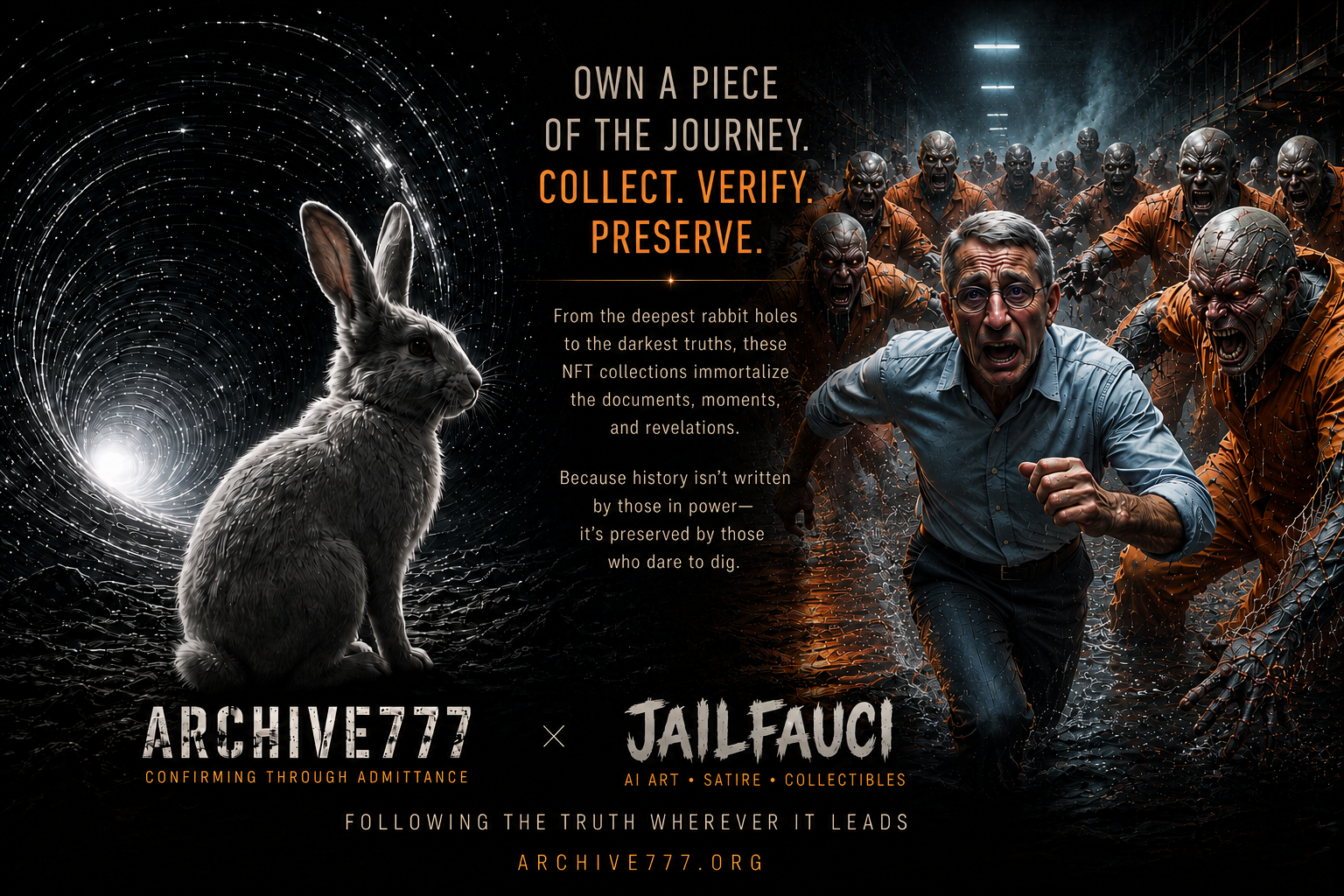 Archive777 and JailFauci collaboration artwork